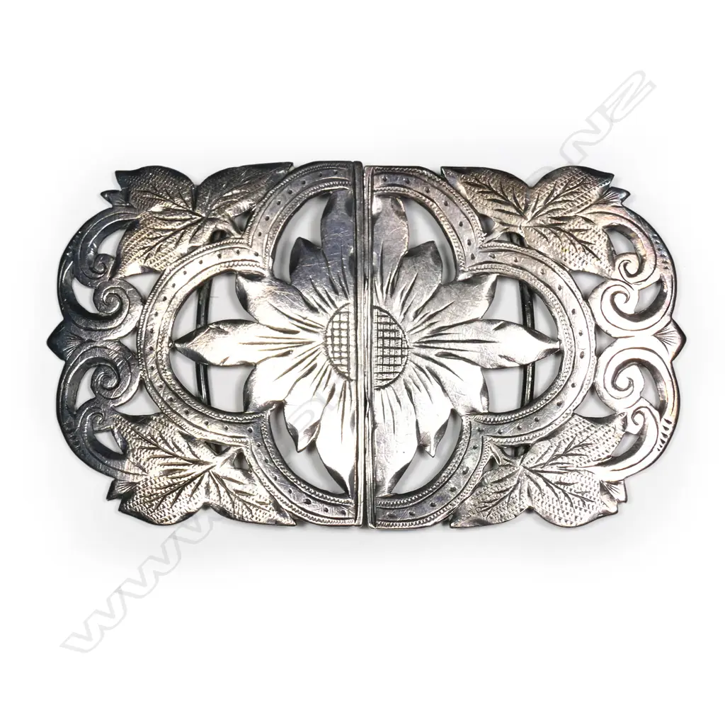 James King (Wellington) silver two piece belt buckle, Image 1++